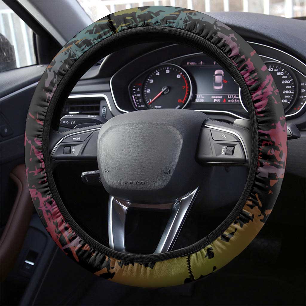 Jumping Fitness Steering Wheel Cover Trampoline Workout Pop Art