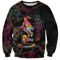 Personalized Jumping Fitness Sweatshirt Trampoline Workout Pop Art