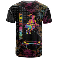 Personalized Jumping Fitness T Shirt Trampoline Workout Pop Art