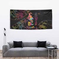 Jumping Fitness Tapestry Trampoline Workout Pop Art