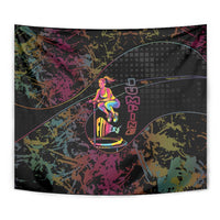Jumping Fitness Tapestry Trampoline Workout Pop Art