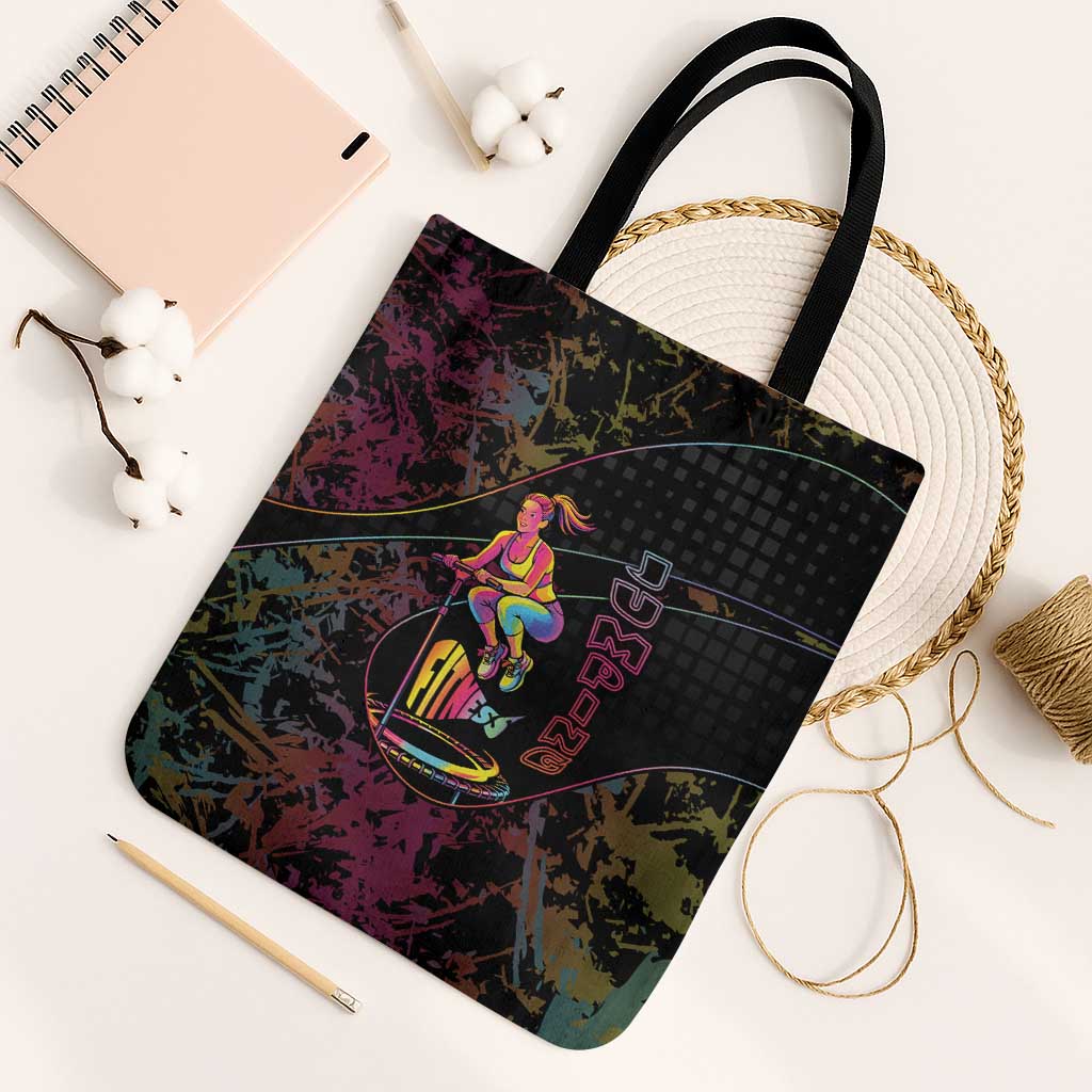 Jumping Fitness Tote Bag Trampoline Workout Pop Art