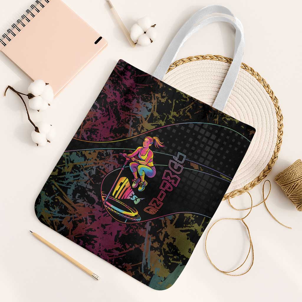 Jumping Fitness Tote Bag Trampoline Workout Pop Art