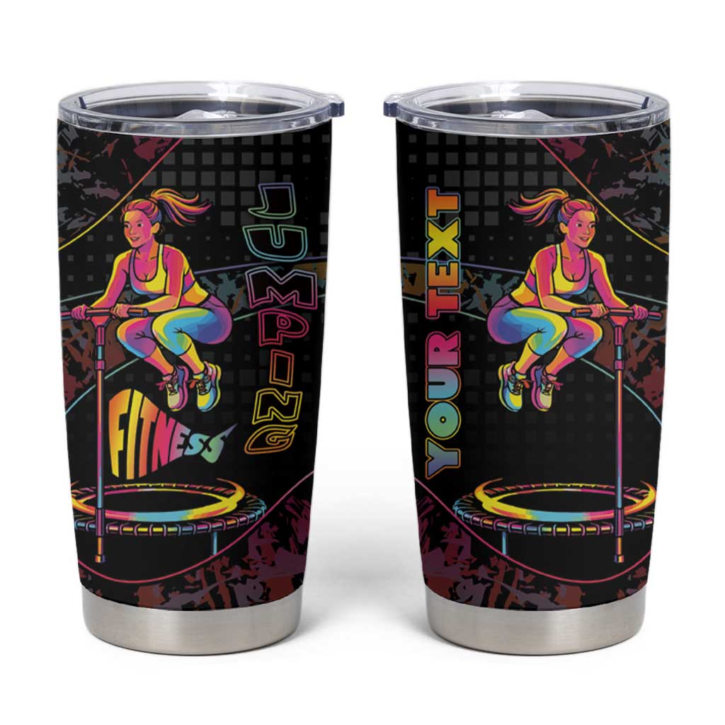 Personalized Jumping Fitness Tumbler Cup Trampoline Workout Pop Art