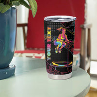 Personalized Jumping Fitness Tumbler Cup Trampoline Workout Pop Art
