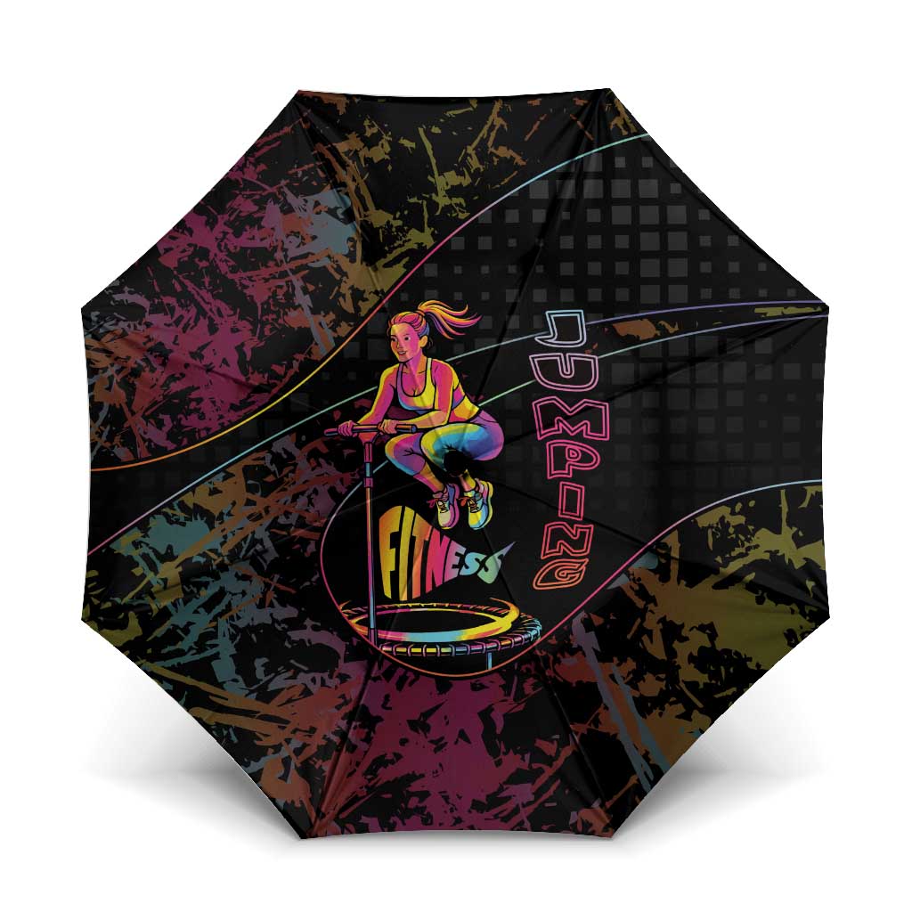 Jumping Fitness Umbrella Trampoline Workout Pop Art