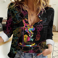 Personalized Jumping Fitness Women Casual Shirt Trampoline Workout Pop Art