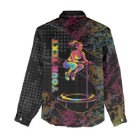 Personalized Jumping Fitness Women Casual Shirt Trampoline Workout Pop Art