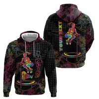 Personalized Jumping Fitness Zip Hoodie Trampoline Workout Pop Art
