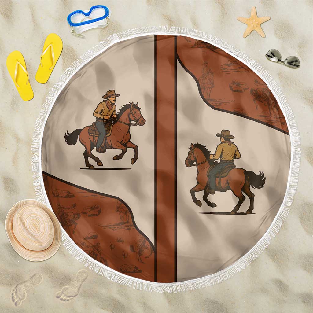Cowboy Beach Blanket Horse Riding Retro Western Yoke