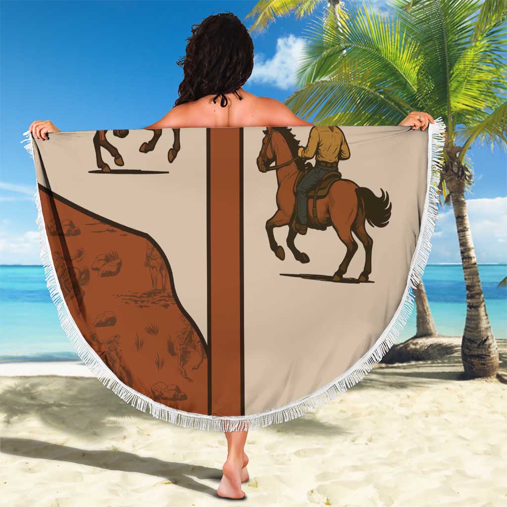 Cowboy Beach Blanket Horse Riding Retro Western Yoke