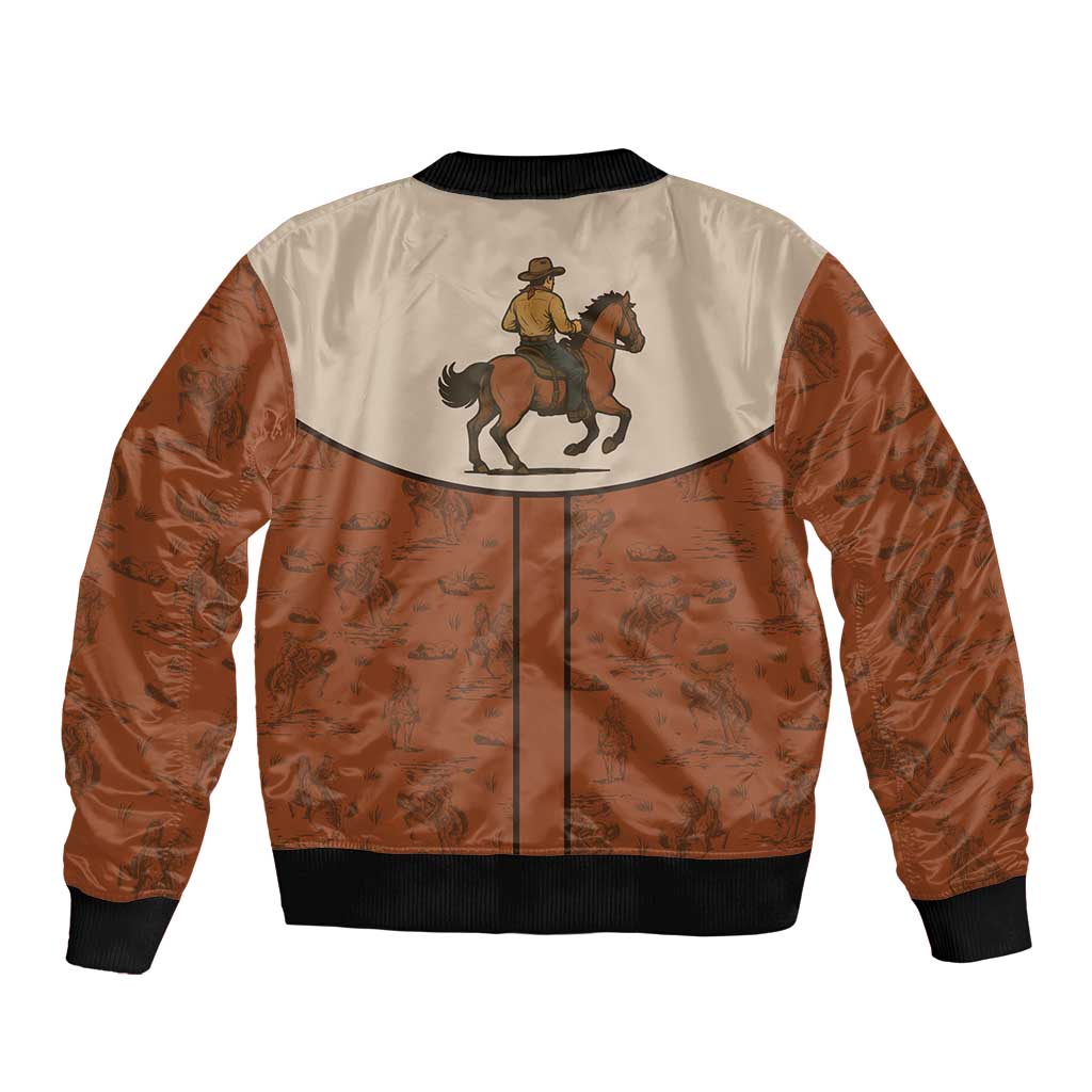 Cowboy Bomber Jacket Horse Riding Retro Western Yoke