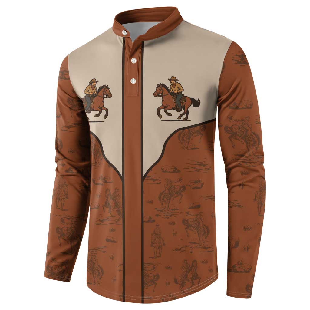 Cowboy Button Sweatshirt Horse Riding Retro Western Yoke