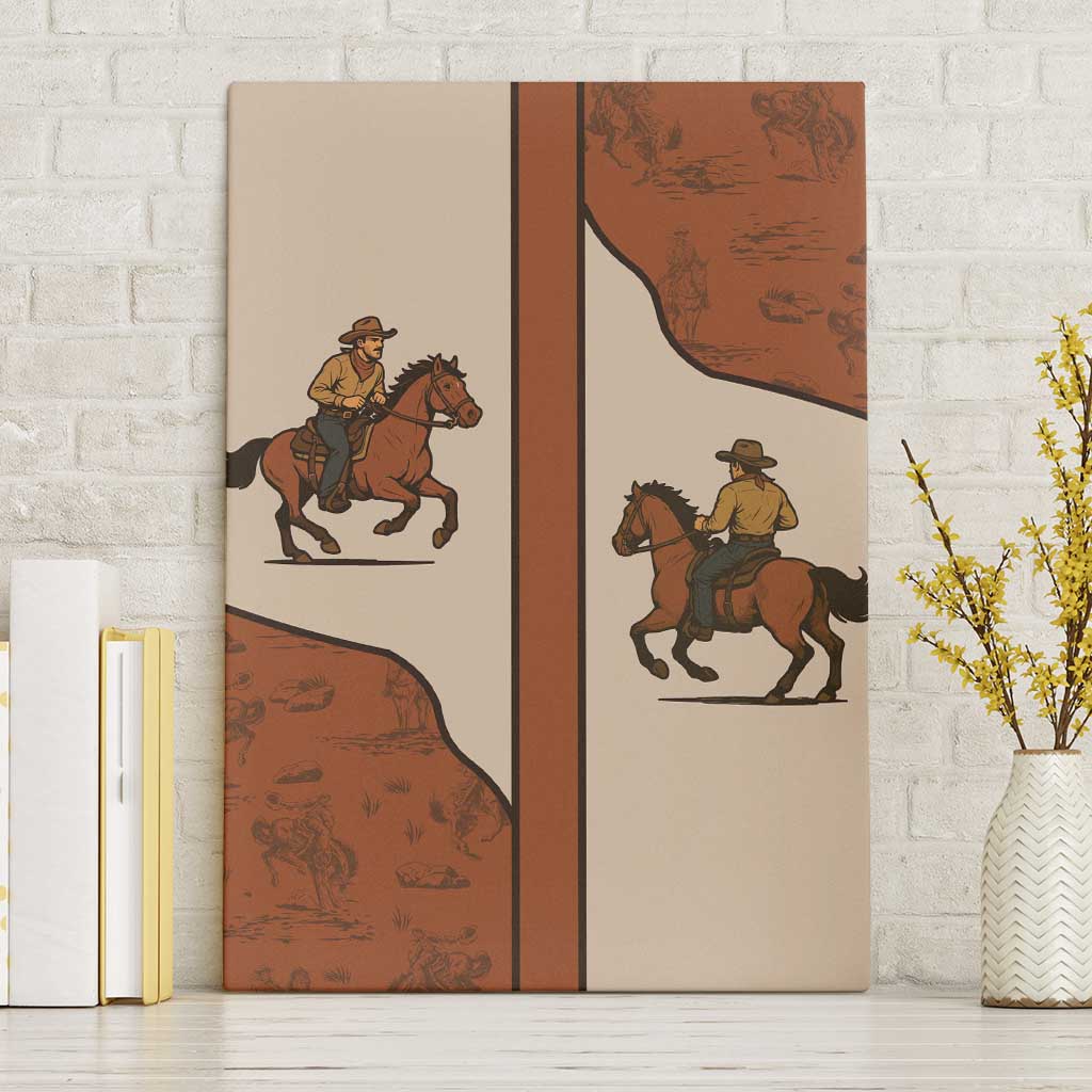 Cowboy Canvas Wall Art Horse Riding Retro Western Yoke