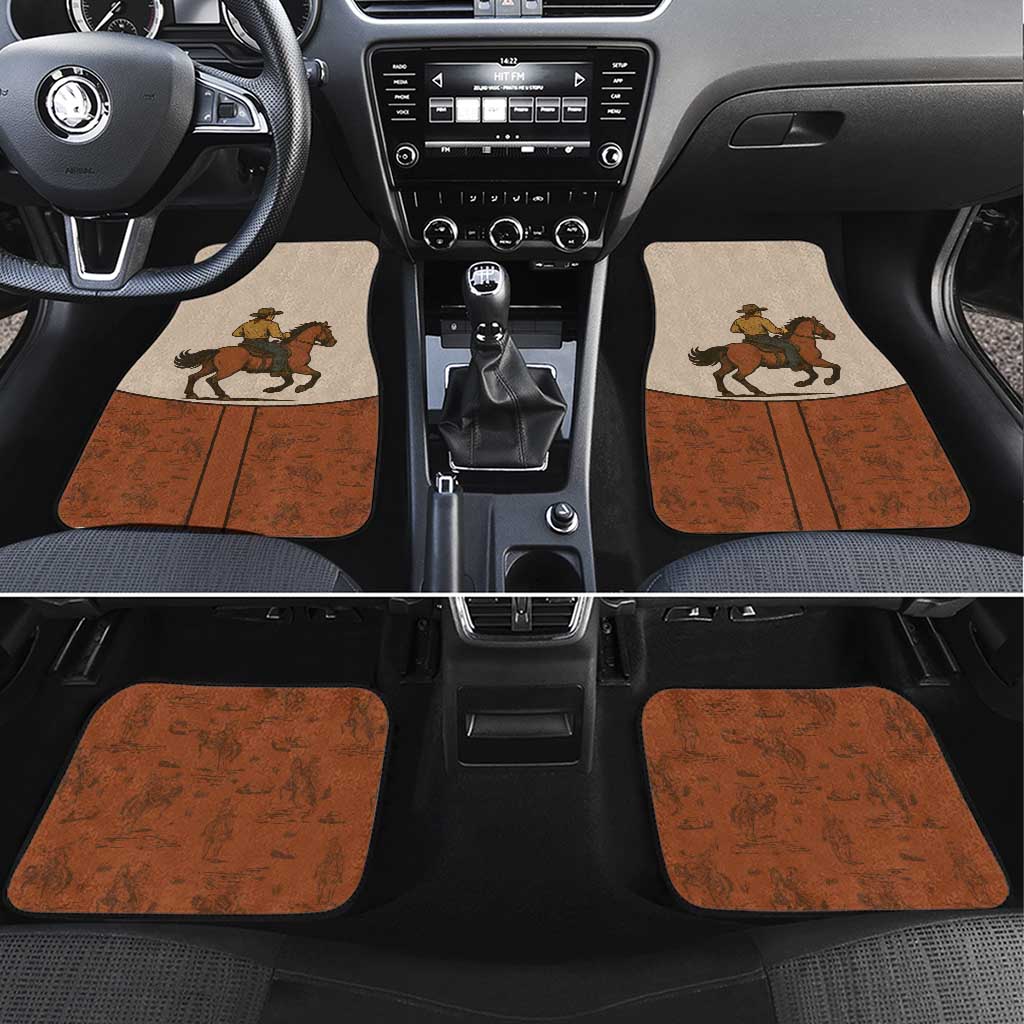 Cowboy Car Mats Horse Riding Retro Western Yoke