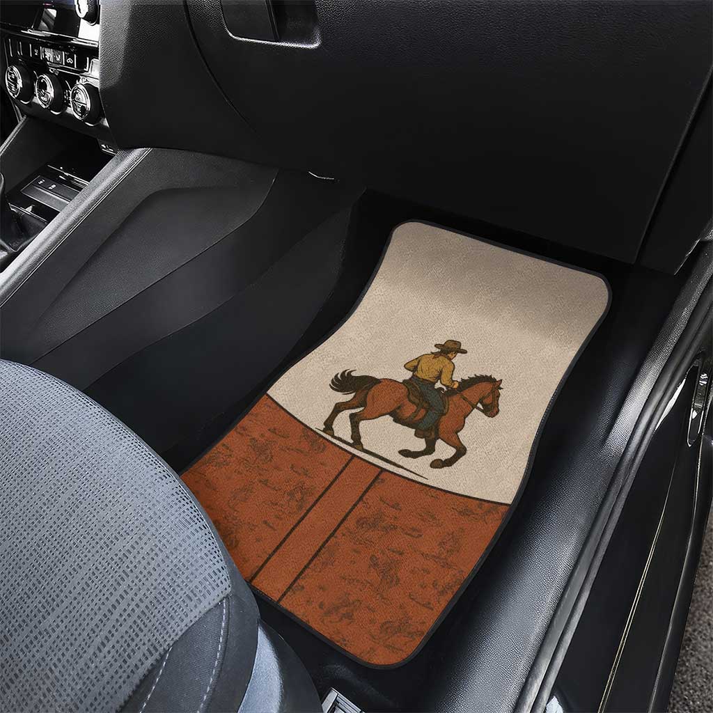 Cowboy Car Mats Horse Riding Retro Western Yoke