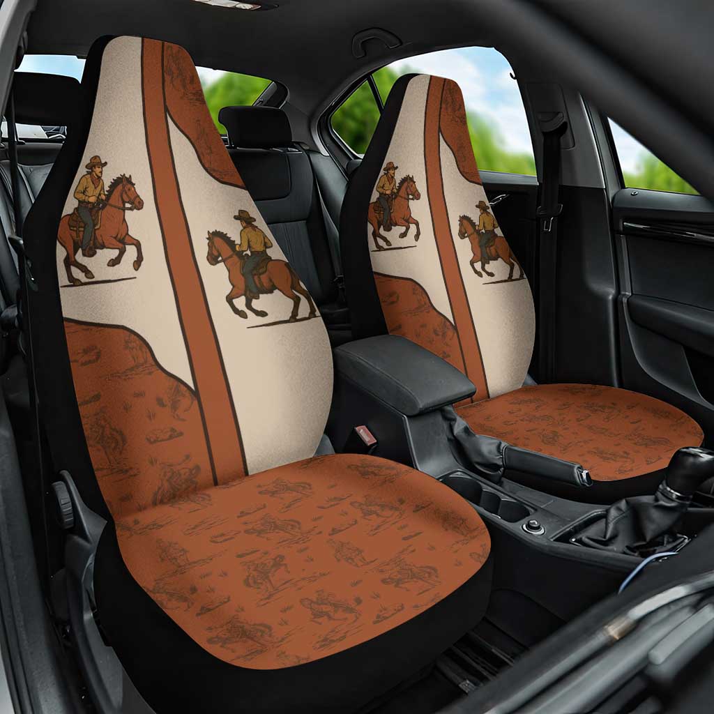 Cowboy Car Seat Cover Horse Riding Retro Western Yoke