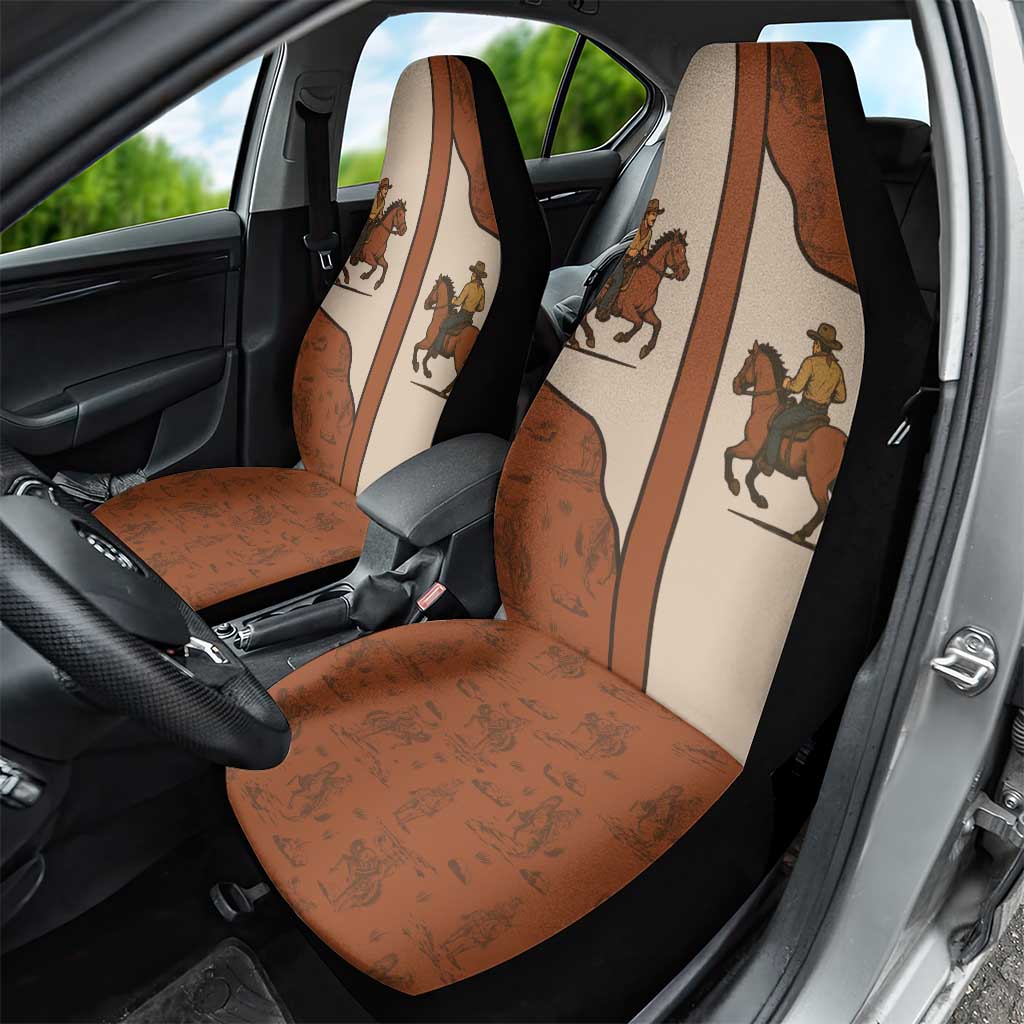 Cowboy Car Seat Cover Horse Riding Retro Western Yoke
