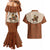 Cowboy Couples Matching Mermaid Dress and Hawaiian Shirt Horse Riding Retro Western Yoke