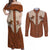 Cowboy Couples Matching Off Shoulder Maxi Dress and Long Sleeve Button Shirt Horse Riding Retro Western Yoke