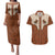 Cowboy Couples Matching Puletasi and Hawaiian Shirt Horse Riding Retro Western Yoke