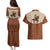 Cowboy Couples Matching Puletasi and Hawaiian Shirt Horse Riding Retro Western Yoke