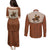 Cowboy Couples Matching Puletasi and Long Sleeve Button Shirt Horse Riding Retro Western Yoke