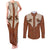 Cowboy Couples Matching Tank Maxi Dress and Long Sleeve Button Shirt Horse Riding Retro Western Yoke
