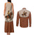 Cowboy Couples Matching Tank Maxi Dress and Long Sleeve Button Shirt Horse Riding Retro Western Yoke