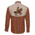 Cowboy Family Matching Long Sleeve Bodycon Dress and Hawaiian Shirt Horse Riding Retro Western Yoke