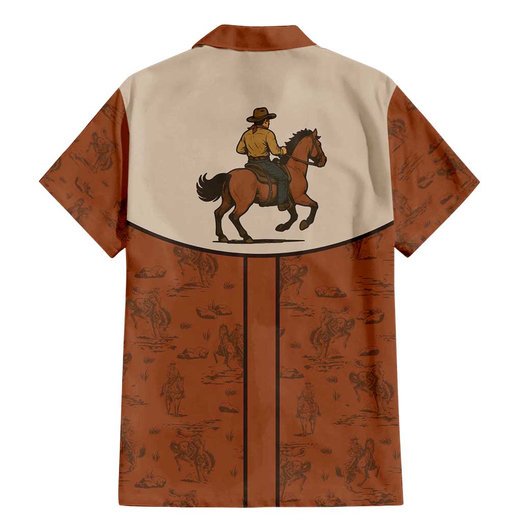 Cowboy Family Matching Mermaid Dress and Hawaiian Shirt Horse Riding Retro Western Yoke
