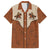 Cowboy Family Matching Off The Shoulder Long Sleeve Dress and Hawaiian Shirt Horse Riding Retro Western Yoke