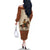 Cowboy Family Matching Off The Shoulder Long Sleeve Dress and Hawaiian Shirt Horse Riding Retro Western Yoke