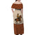 Cowboy Family Matching Off Shoulder Maxi Dress and Hawaiian Shirt Horse Riding Retro Western Yoke