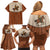 Cowboy Family Matching Off Shoulder Short Dress and Hawaiian Shirt Horse Riding Retro Western Yoke