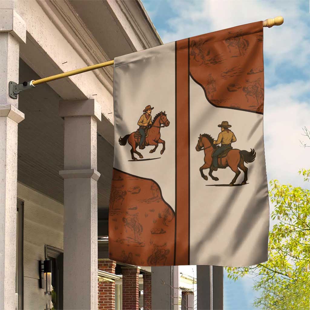 Cowboy Garden Flag Horse Riding Retro Western Yoke