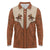 Cowboy Long Sleeve Polo Shirt Horse Riding Retro Western Yoke