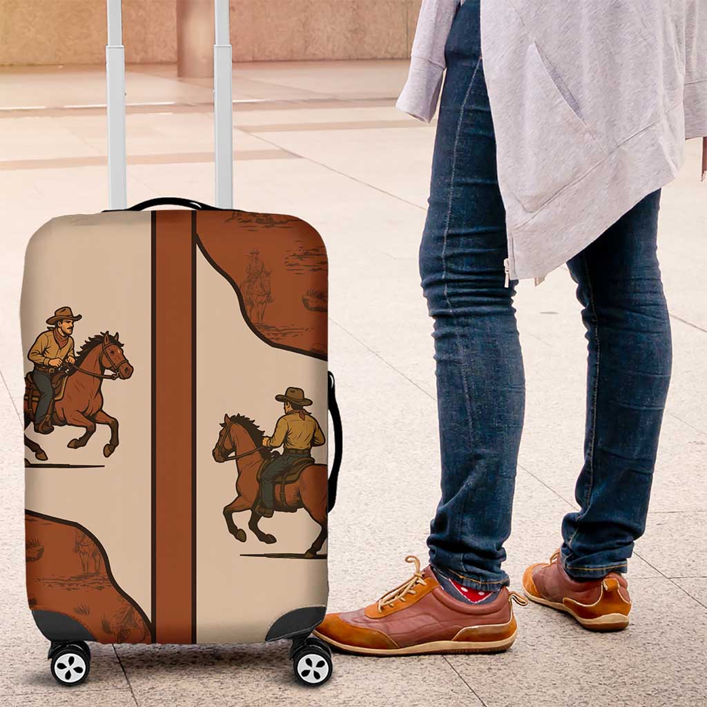 Cowboy Luggage Cover Horse Riding Retro Western Yoke