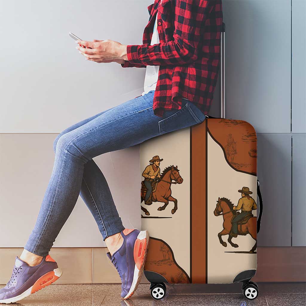 Cowboy Luggage Cover Horse Riding Retro Western Yoke