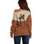 Cowboy Off Shoulder Sweater Horse Riding Retro Western Yoke