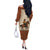 Cowboy Off The Shoulder Long Sleeve Dress Horse Riding Retro Western Yoke