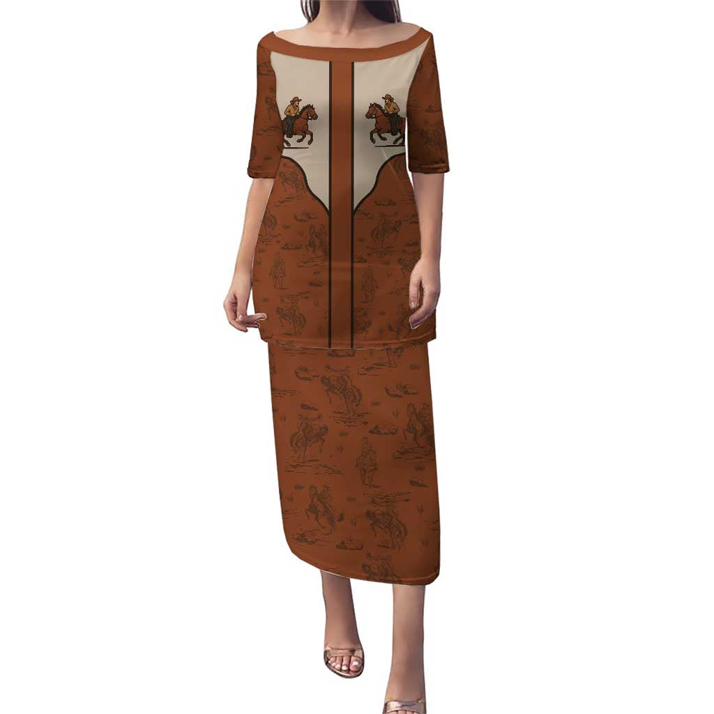 Cowboy Puletasi Horse Riding Retro Western Yoke