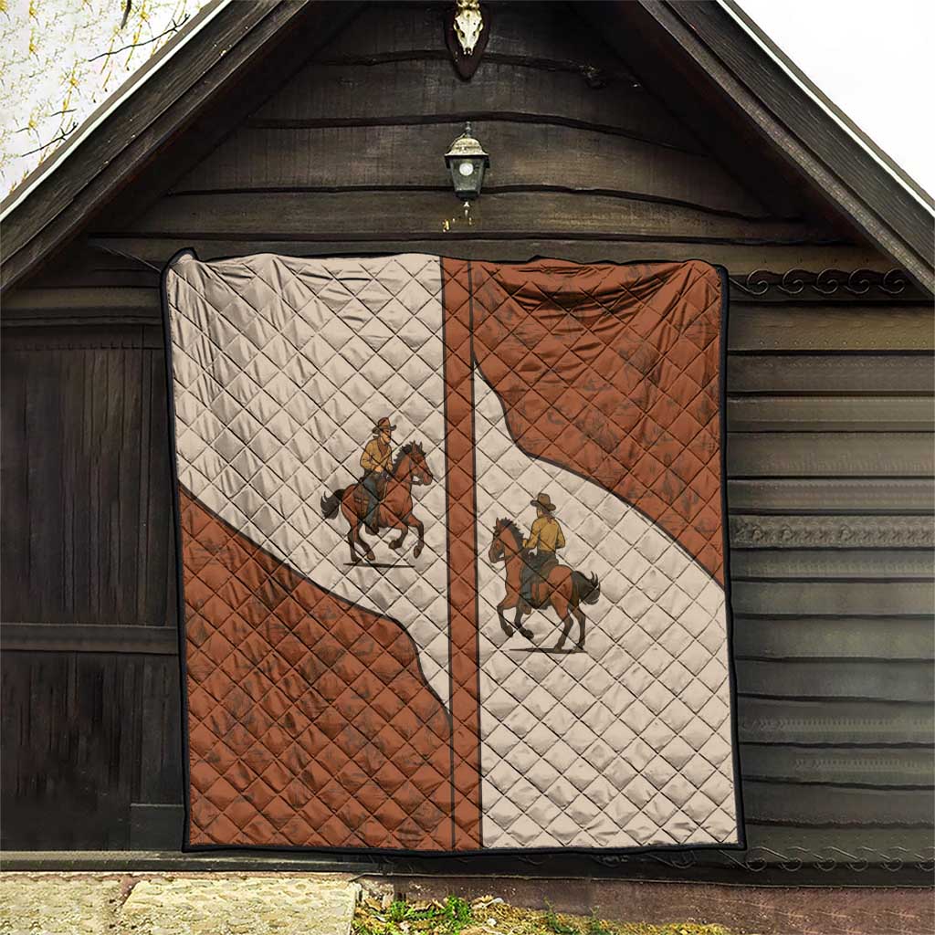 Cowboy Quilt Horse Riding Retro Western Yoke