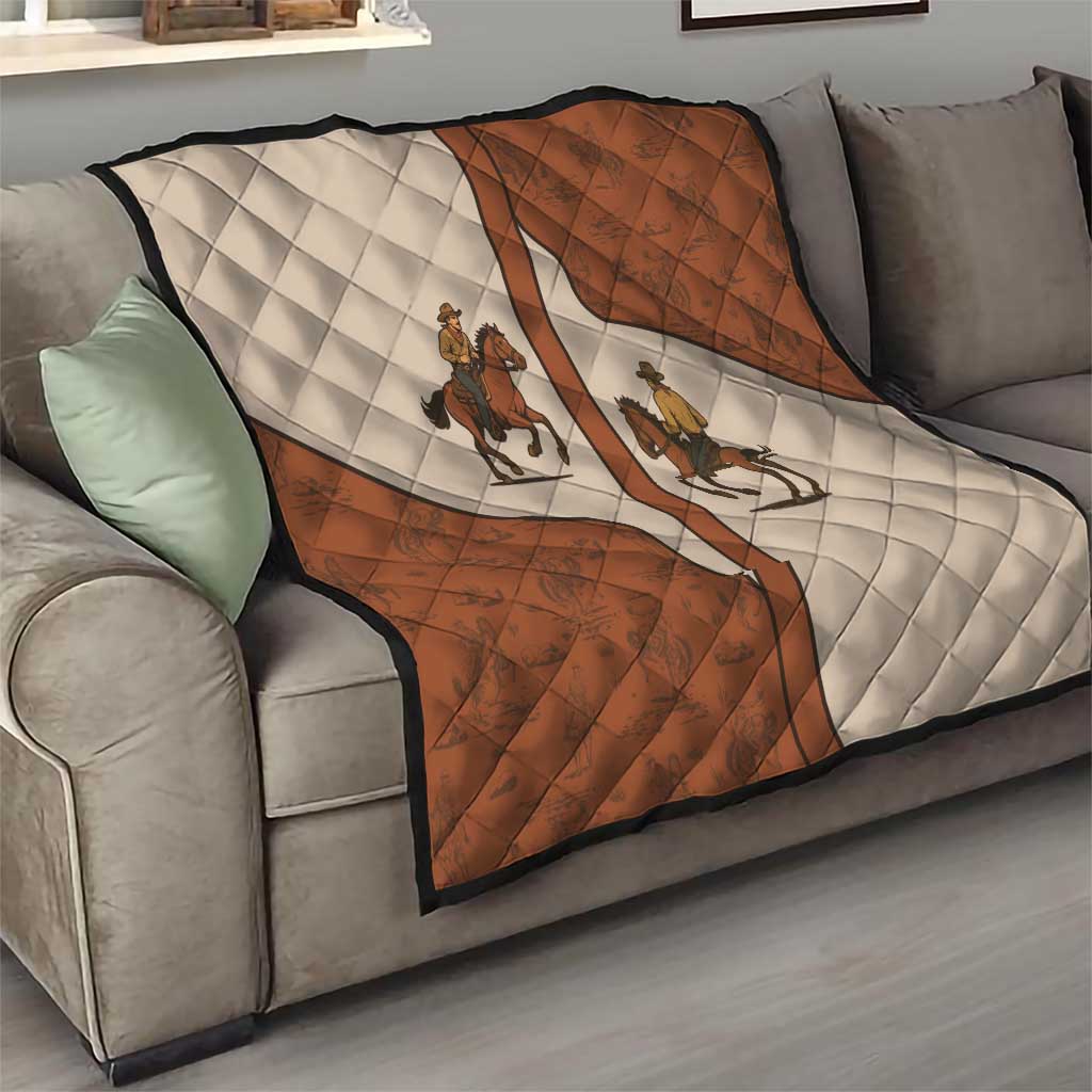 Cowboy Quilt Horse Riding Retro Western Yoke