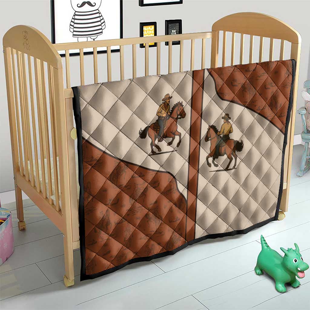 Cowboy Quilt Horse Riding Retro Western Yoke