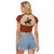 Cowboy Raglan Cropped T Shirt Horse Riding Retro Western Yoke