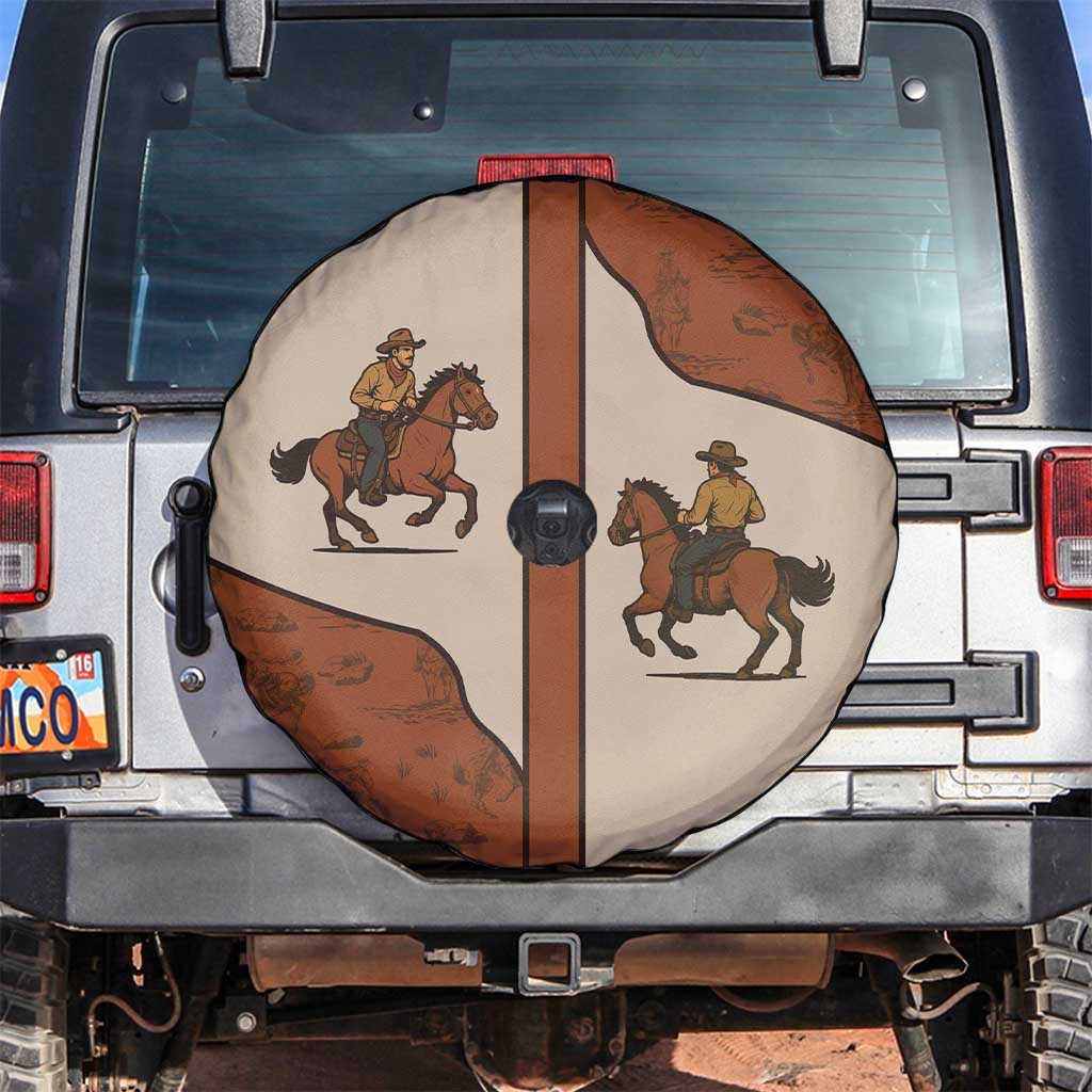 Cowboy Spare Tire Cover Horse Riding Retro Western Yoke