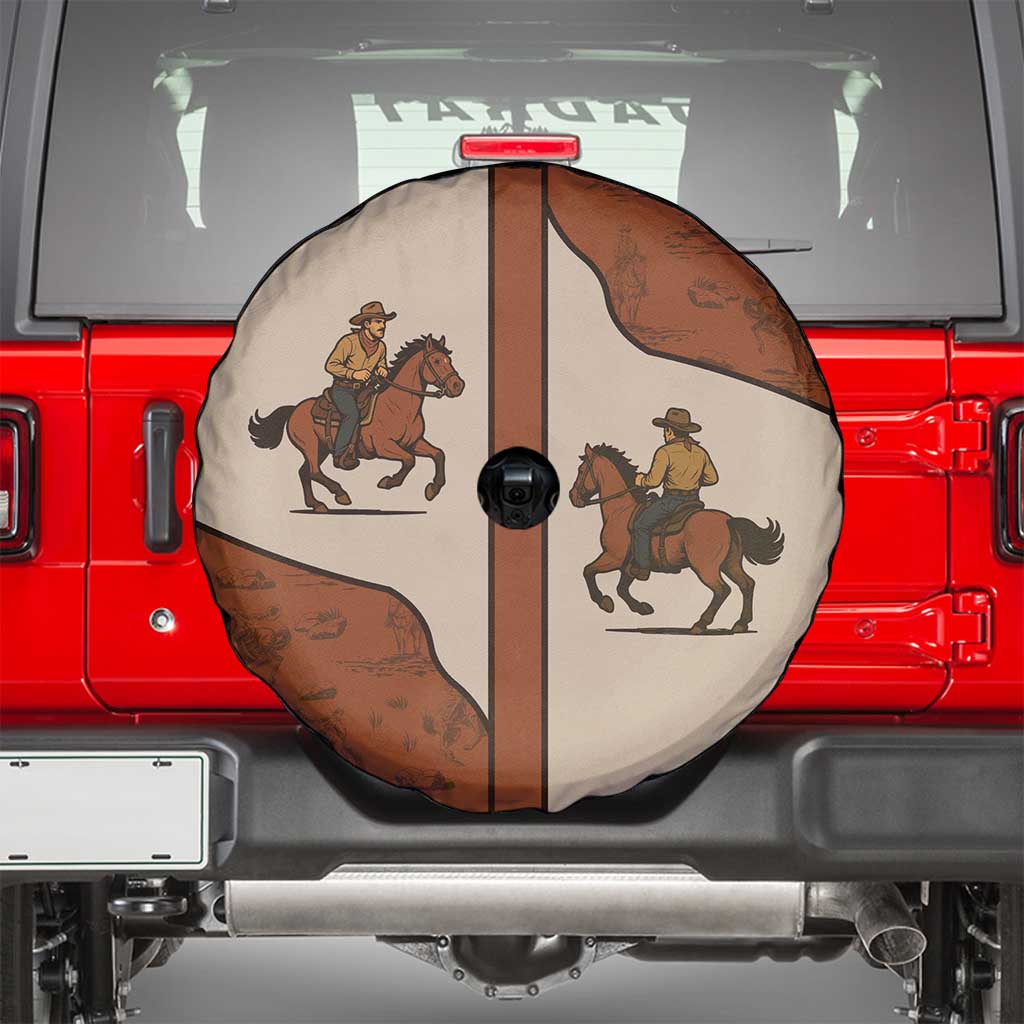 Cowboy Spare Tire Cover Horse Riding Retro Western Yoke