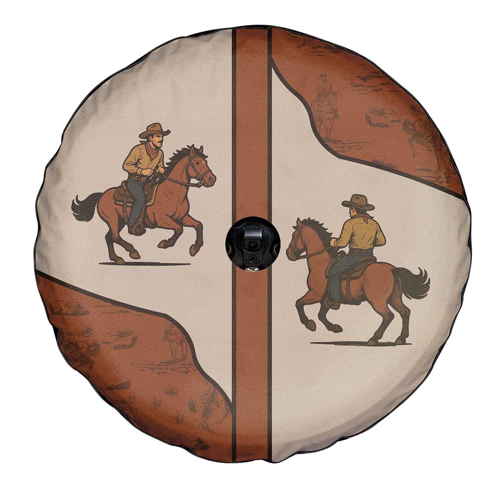 Cowboy Spare Tire Cover Horse Riding Retro Western Yoke