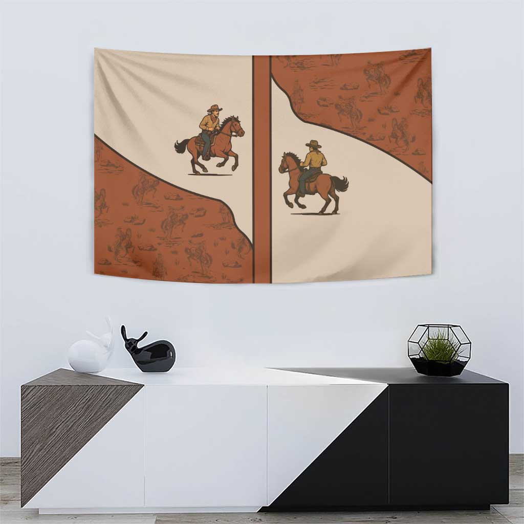 Cowboy Tapestry Horse Riding Retro Western Yoke